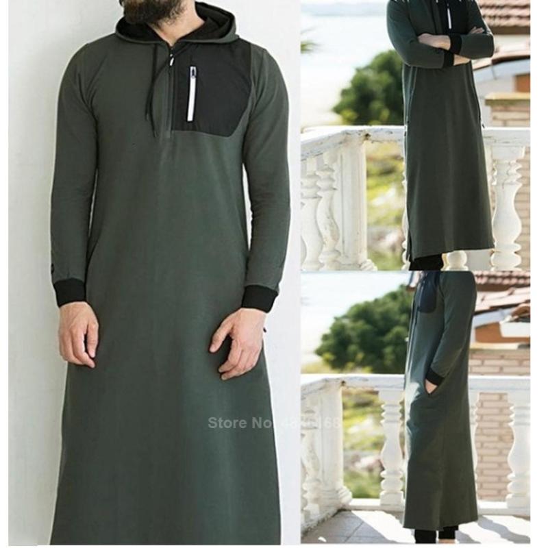 Ethnic Clothing Muslim Dress Islamic Men Pakistan Robe Saudi Arabia Hodded Dubai Long Sleeve Solid Abaya Male Thobe Kaftan 
Ethnic Clothing Muslim Dress Islamic Men Pakistan Robe Saudi Arabia Hodded Dubai Long Sleeve Solid Abaya Male Thobe Kaftan