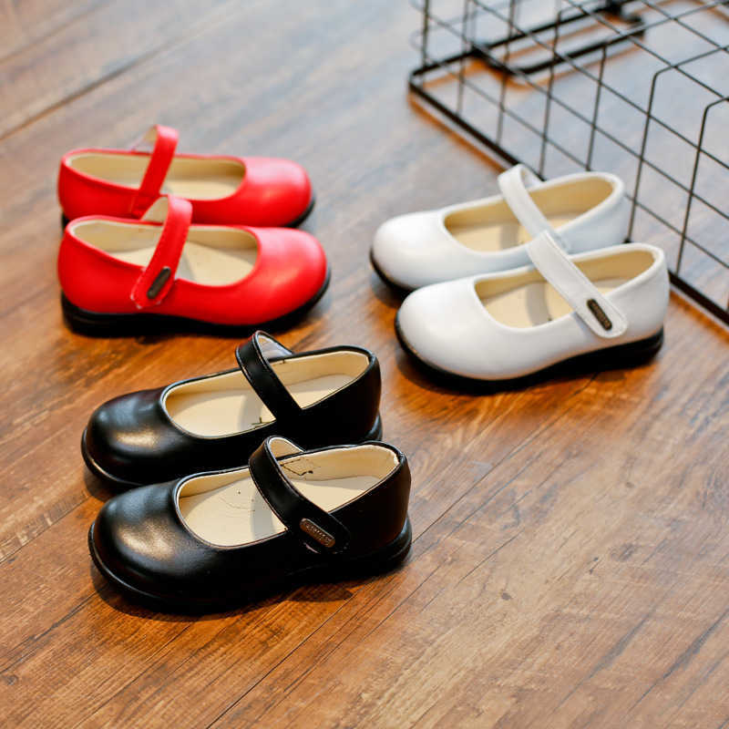 Kids Leather Shoes Toddler Girls Flats Fashion Princess Mary Jane Shoes Soft Party Wedding Formal School Shoes For Girls Baby X0703