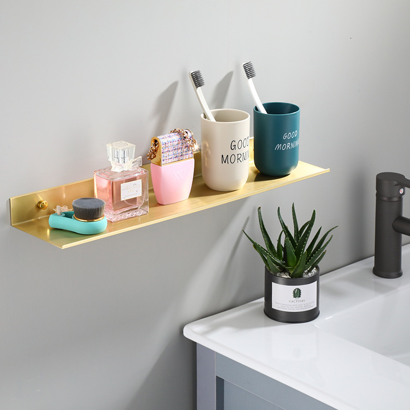 2021 New Shees Brushed Gold Wall Kitchen Shelf Shower Storage Bathroom Rack 30-60cm Lenghth Space Aluminum White/black F99o
2021 New Shees Brushed Gold Wall Kitchen Shelf Shower Storage Bathroom Rack 30-60cm Lenghth Space Aluminum White/black F99o