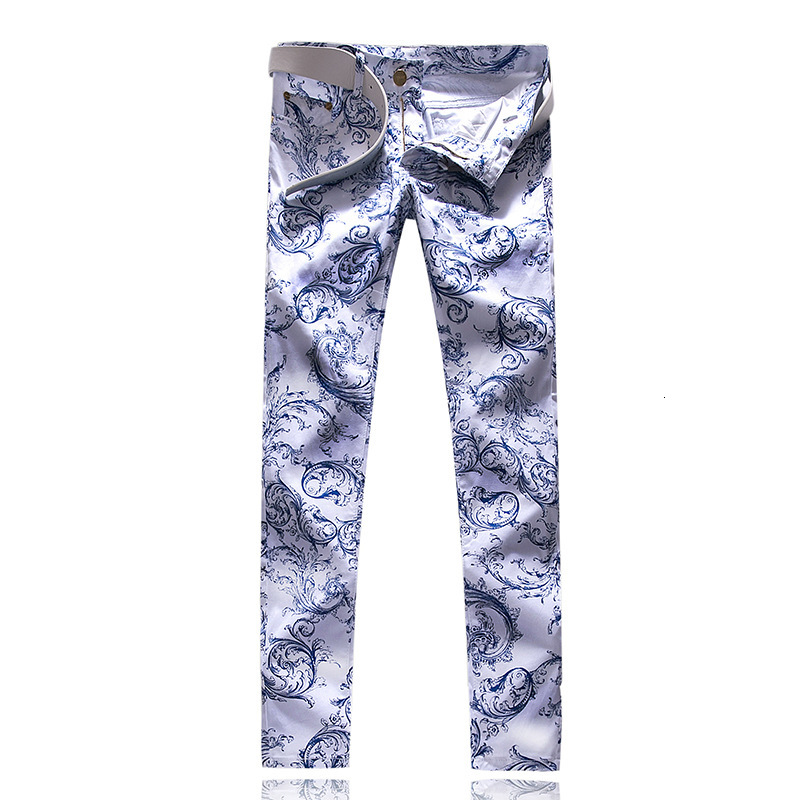 2021 New Men's Male Fashion Blue and White Porcelain Pattern Print Jeans Slim Stretch Denim Pencil Pants Long Trousers E0vf, Beige
2021 New Men's Male Fashion Blue and White Porcelain Pattern Print Jeans Slim Stretch Denim Pencil Pants Long Trousers E0vf, Beige