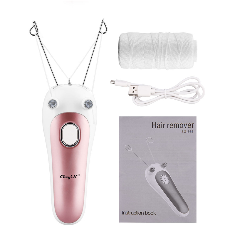 USB Women Hair Remover LED Light Cotton Thread Epilator Shaver Lady Depilator Female Hair Remover Face Body Beauty Care Tools
USB Women Hair Remover LED Light Cotton Thread Epilator Shaver Lady Depilator Female Hair Remover Face Body Beauty Care Tools