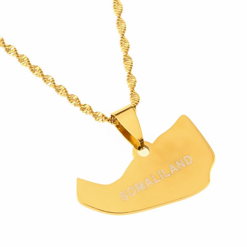 Chains Stainless Steel Somalia Map Pendants & Necklaces Silver Gold Color Jewelry For Women Men Unisex Somaliland Trendy Jewellery
Chains Stainless Steel Somalia Map Pendants & Necklaces Silver Gold Color Jewelry For Women Men Unisex Somaliland Trendy Jewellery