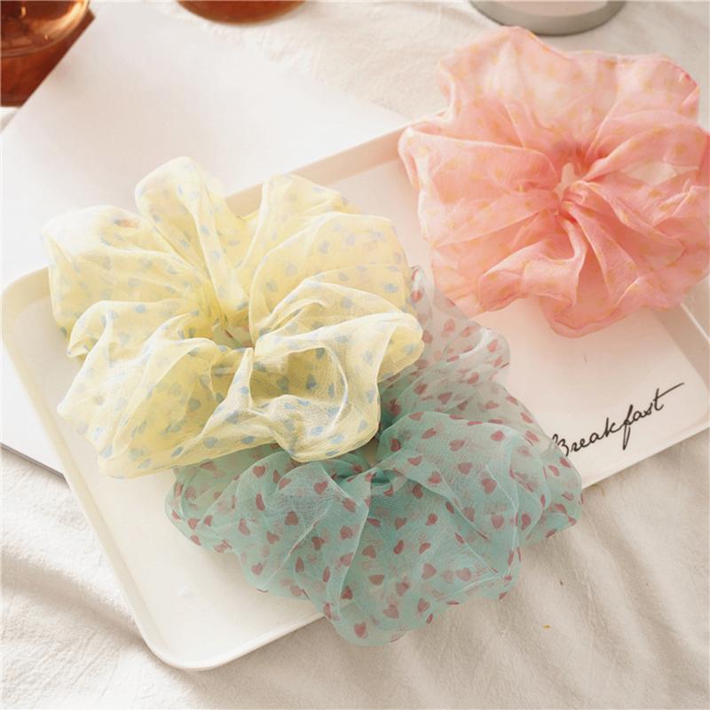 Sweet Thin Yarn Scrunchies Hair Band for Women Love Heart Printed Intestine Hair Circle Ring Summer Headdress Ponytail Jewelry
Sweet Thin Yarn Scrunchies Hair Band for Women Love Heart Printed Intestine Hair Circle Ring Summer Headdress Ponytail Jewelry