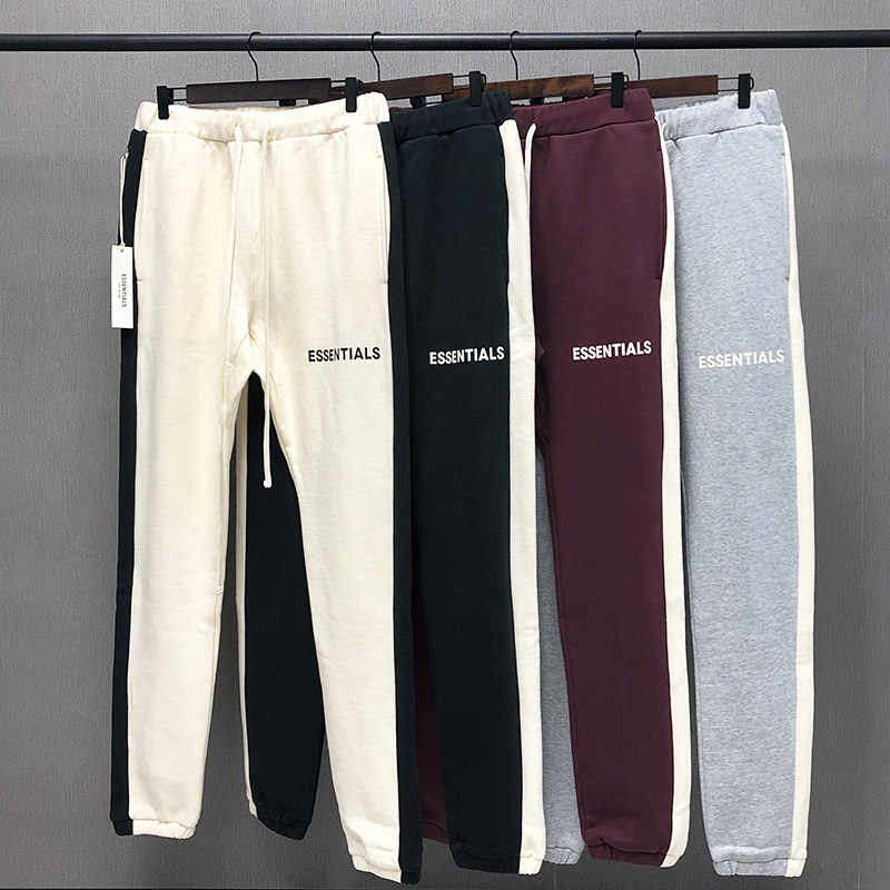 Fear of god Mens and woemns pants Side strip plus fleece essential Letter printing High street trousers men women casual loose Autumn winter, Black
Fear of god Mens and woemns pants Side strip plus fleece essential Letter printing High street trousers men women casual loose Autumn winter, Black