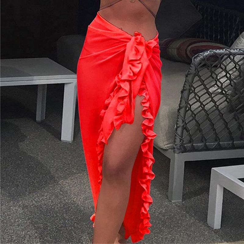 Skirts 2021 Summer Women Skirt Fashion High Waist Asymmetrical Ruffles Lace Up Solid Color Female Sexy Beach Wear, White
Skirts 2021 Summer Women Skirt Fashion High Waist Asymmetrical Ruffles Lace Up Solid Color Female Sexy Beach Wear, White