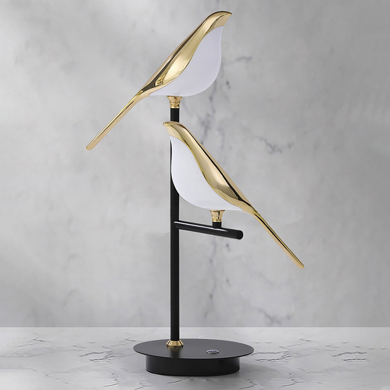 Modern LED table lamp Magpie bird model Reading lamp indoor lighting bedroom bedside living room for home decor desk lights