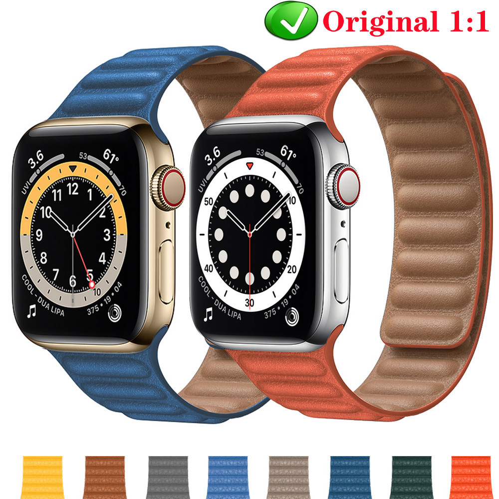 Leather Link For Apple watch band 44mm 40mm iWatch 42/38mm 1:1 original Magnetic Loop bracelet applewatch seire 5 4 3 SE 6 strap
Leather Link For Apple watch band 44mm 40mm iWatch 42/38mm 1:1 original Magnetic Loop bracelet applewatch seire 5 4 3 SE 6 strap