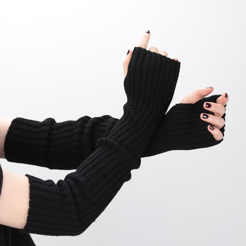 Five Fingers Gloves Women Fine Long Knitted Fingerless Over Elbow Arm Warmers Casual Sleeves Punk Soft Female Goth Lolita Accessories
Five Fingers Gloves Women Fine Long Knitted Fingerless Over Elbow Arm Warmers Casual Sleeves Punk Soft Female Goth Lolita Accessories