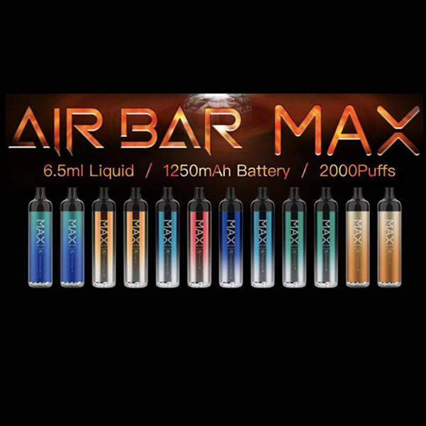 Air Bar Max Disposable Vape Pen Kit 1250mAh Battery Pods 1800Puffs 6.5ml Cartridges Vapors Device e Cigs Vaporizers Kits VS Bang XXL Air Bar
Air Bar Max Disposable Vape Pen Kit 1250mAh Battery Pods 1800Puffs 6.5ml Cartridges Vapors Device e Cigs Vaporizers Kits VS Bang XXL Air Bar