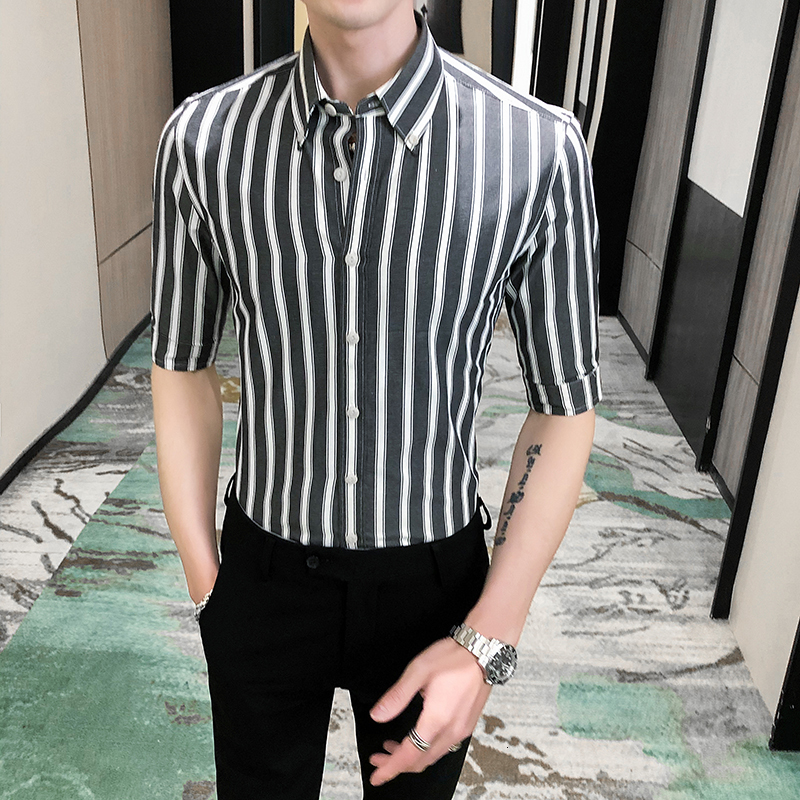 2021 New Formal Business Wearing Striped Shirts for Men Will See Fine Fine, Casual Male Social Shirt Half Sleeve, 3xl-m Men's Shirts. L67u, Blue stripes.
2021 New Formal Business Wearing Striped Shirts for Men Will See Fine Fine, Casual Male Social Shirt Half Sleeve, 3xl-m Men's Shirts. L67u, Blue stripes.