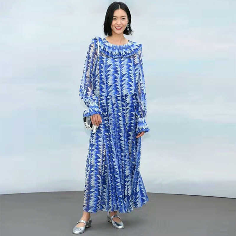 Spring and Summer Fashion Casual Chiffon Print Women' Dress High-quality Elegant Gentle Temperament 210615, Picture color
Spring and Summer Fashion Casual Chiffon Print Women' Dress High-quality Elegant Gentle Temperament 210615, Picture color