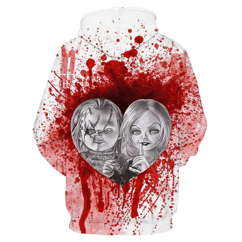 Print Wound Horror Blood Hoodies Sweatshirts Women Men I'M FINE Letter Hoodie Jumper Tracksuit Pullover Cosplay Women Tops LJ201130