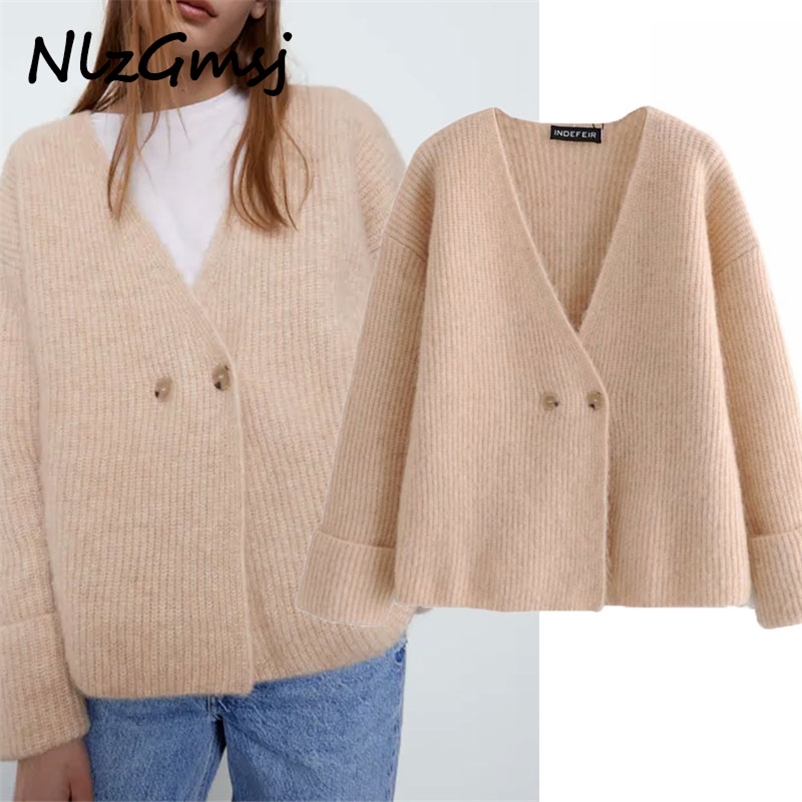 Cardigan Women Spring Fashion Double Breasted Solid Color Long Sleeve Knitted Women's Sweater 210628, As picture
Cardigan Women Spring Fashion Double Breasted Solid Color Long Sleeve Knitted Women's Sweater 210628, As picture