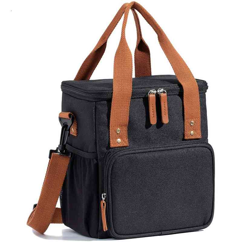 Vertical square one shoulder large capacity outdoor picnic ice drink cold storage portable cooling bag, Black
Vertical square one shoulder large capacity outdoor picnic ice drink cold storage portable cooling bag, Black