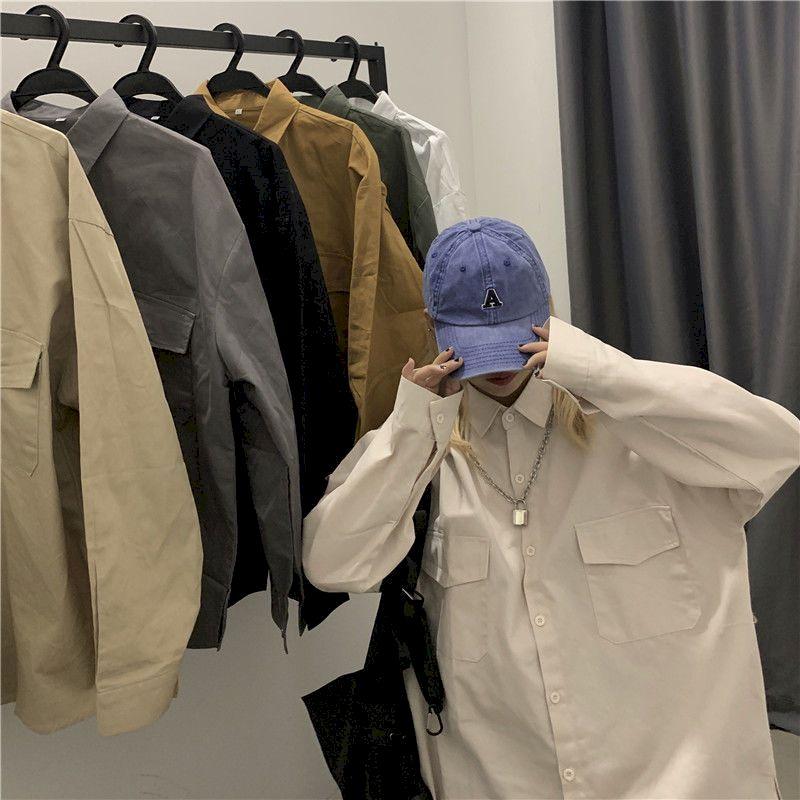 Men's Casual Shirts Japanese Men Women Cotton Solid Color Blouses Oversized Loose Spring Autumn Hong Kong Style Jacket All-match Retro Shirt, Beige
Men's Casual Shirts Japanese Men Women Cotton Solid Color Blouses Oversized Loose Spring Autumn Hong Kong Style Jacket All-match Retro Shirt, Beige
