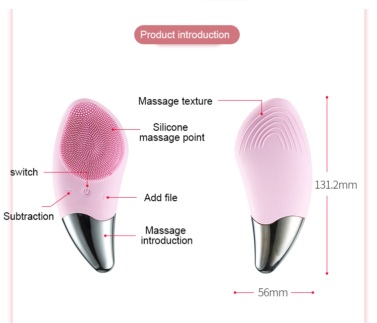Portable Sonic Electric Face Clean Brush Silicone Skin Cleanser Brushes Massage Tools Facial Pore Cleansing Makeup Residuals Removing Beauty Device Wh