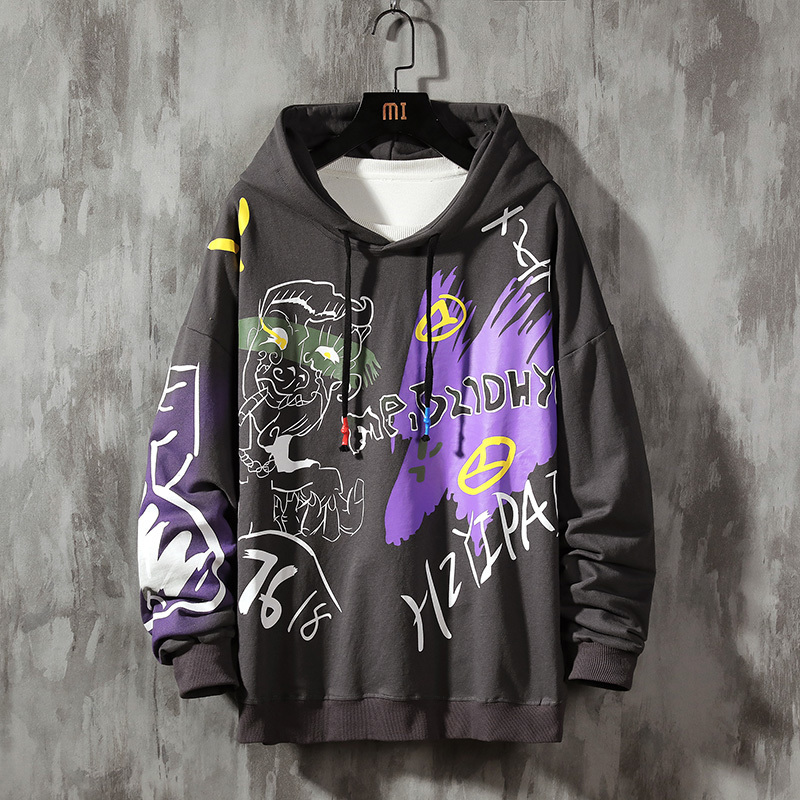 SingleRoad Oversized Mens Hoodies Men Anime Sweatshirt Hip Hop Japanese Streetwear Harajuku Black Hoodie Men Sweatshirts 201104