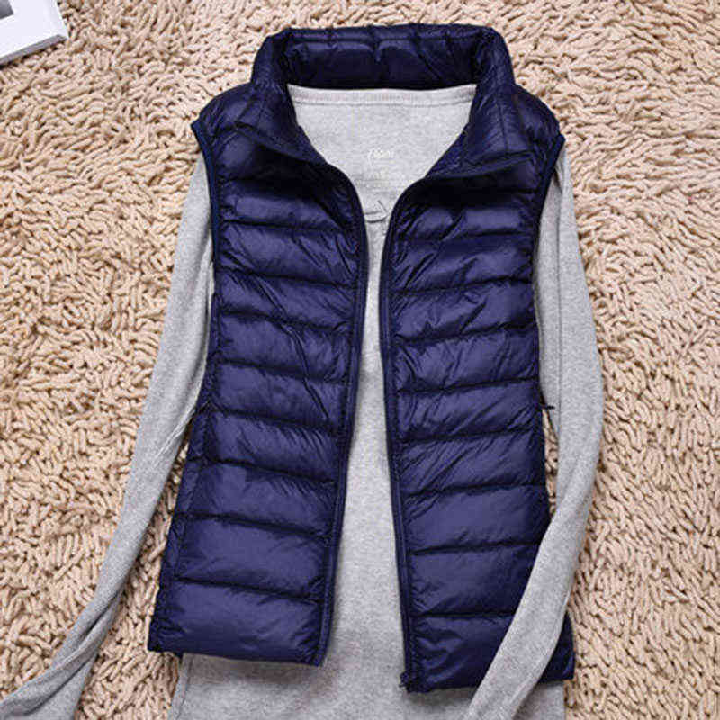 Brand Women Sleeveless Women's Ultra Light Down Vests Slim Jacket Girl Gilet Plus Lightweight Windproof Warm Waistcoat 211120