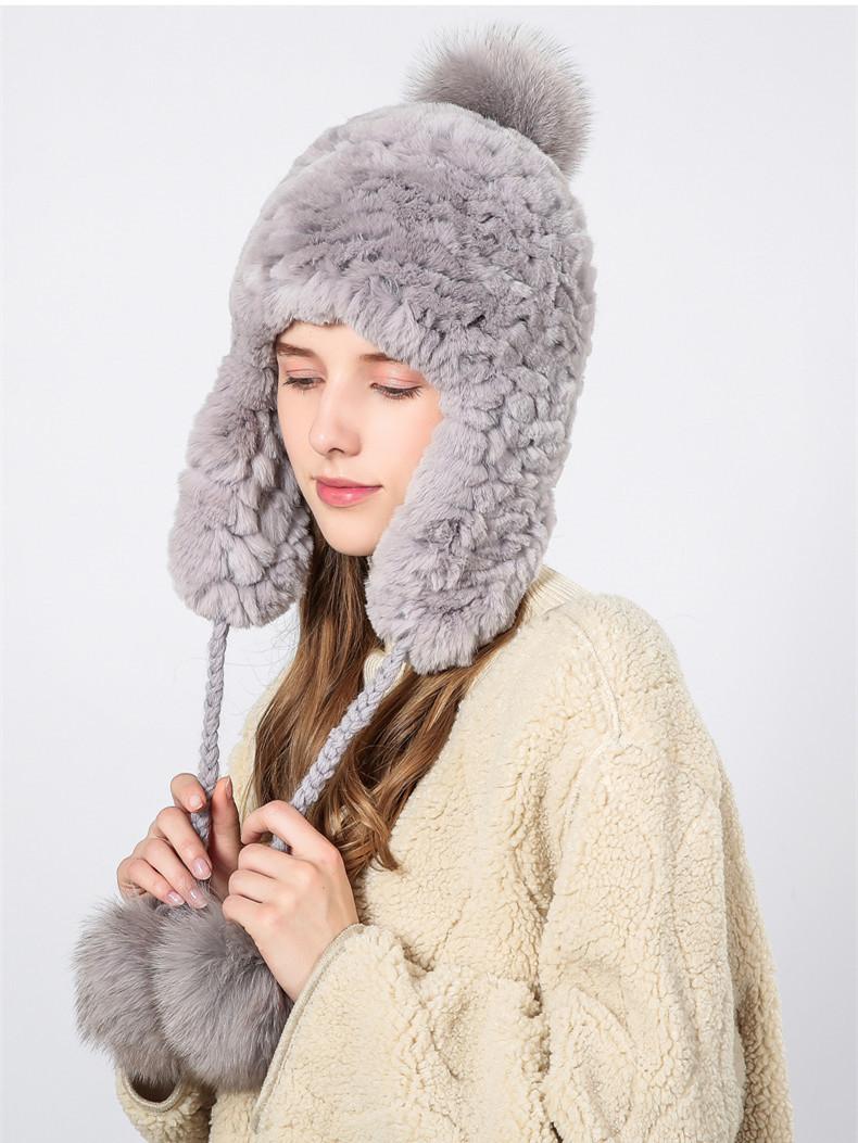 Berets Winter Skull Beanie Hat With Ear Flap Women Fluffy Real Rex Fur Knit Warm Thick Soft Ski Cap Big Pompom, White
Berets Winter Skull Beanie Hat With Ear Flap Women Fluffy Real Rex Fur Knit Warm Thick Soft Ski Cap Big Pompom, White
