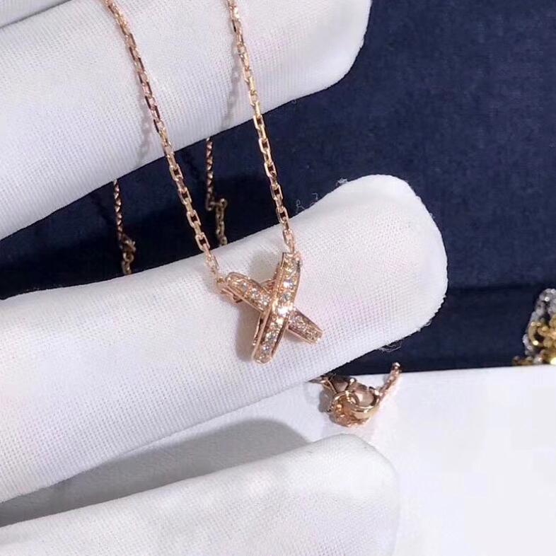 Sterg Sier Cross Pendant Necklace Rose Gold Fill Micro White Sapphire CZ | Eternity Love Women's Jewelry
