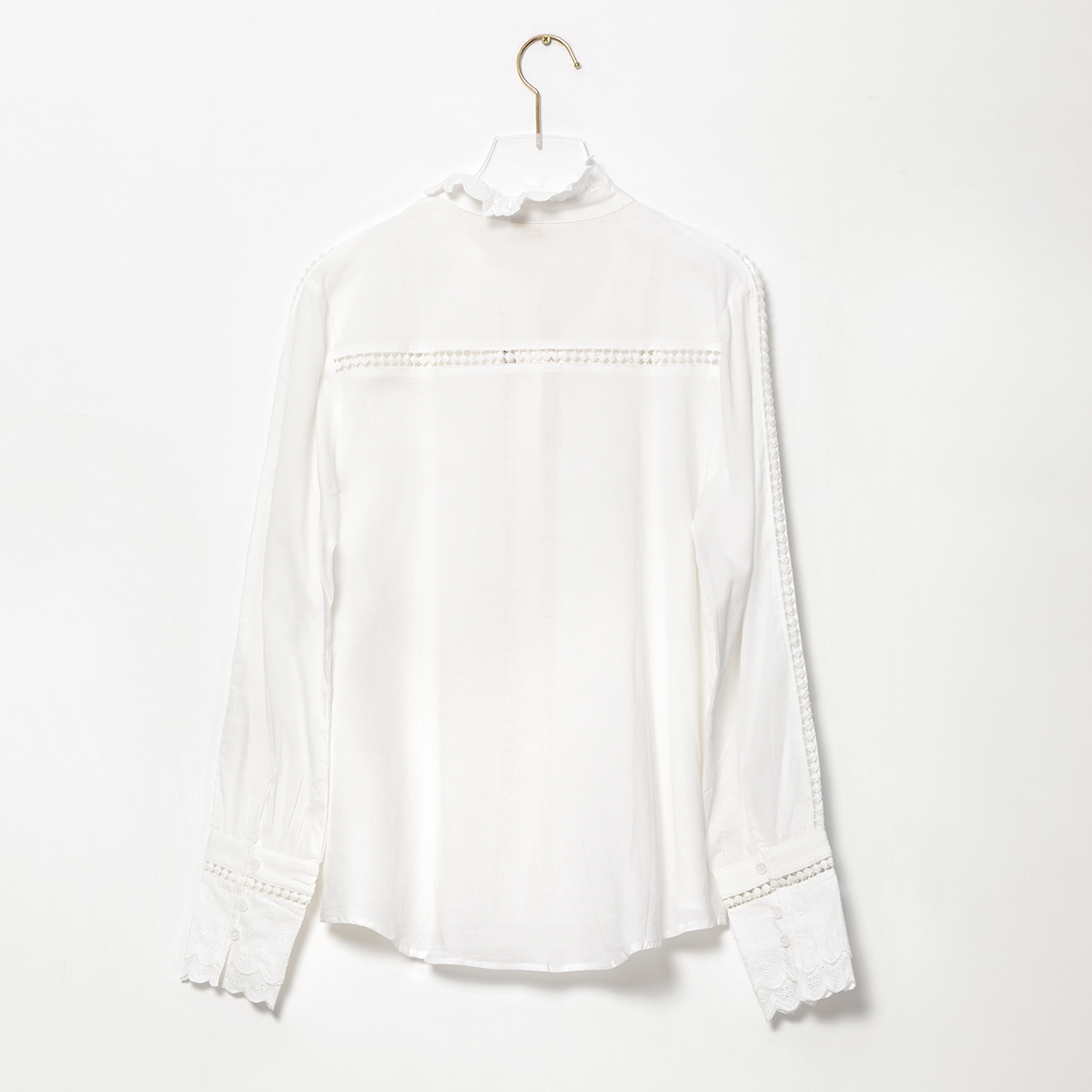 Lace Embroidery Chic Blouse Women Casual Long Sleeve Turtleneck Elegant White Shirts Tops Summer Autumn Vintage Blouses 210225