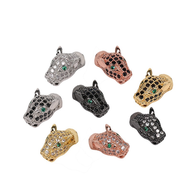 New Trendy Handmade DIY Bracelet Necklace Jewelry Charm CZ Micro Pave Leopard Head Charms
New Trendy Handmade DIY Bracelet Necklace Jewelry Charm CZ Micro Pave Leopard Head Charms