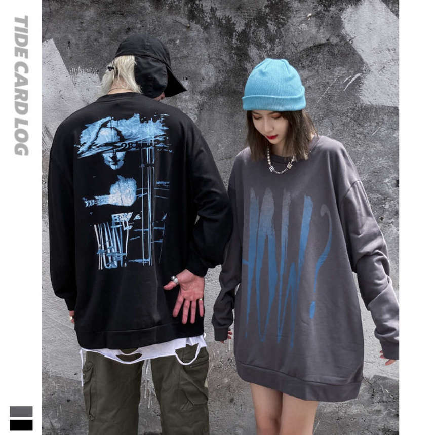 Autumn winter new high street loose round neck gradient art letter printed sweater long sleeve men's and women's top bottom, Black
Autumn winter new high street loose round neck gradient art letter printed sweater long sleeve men's and women's top bottom, Black