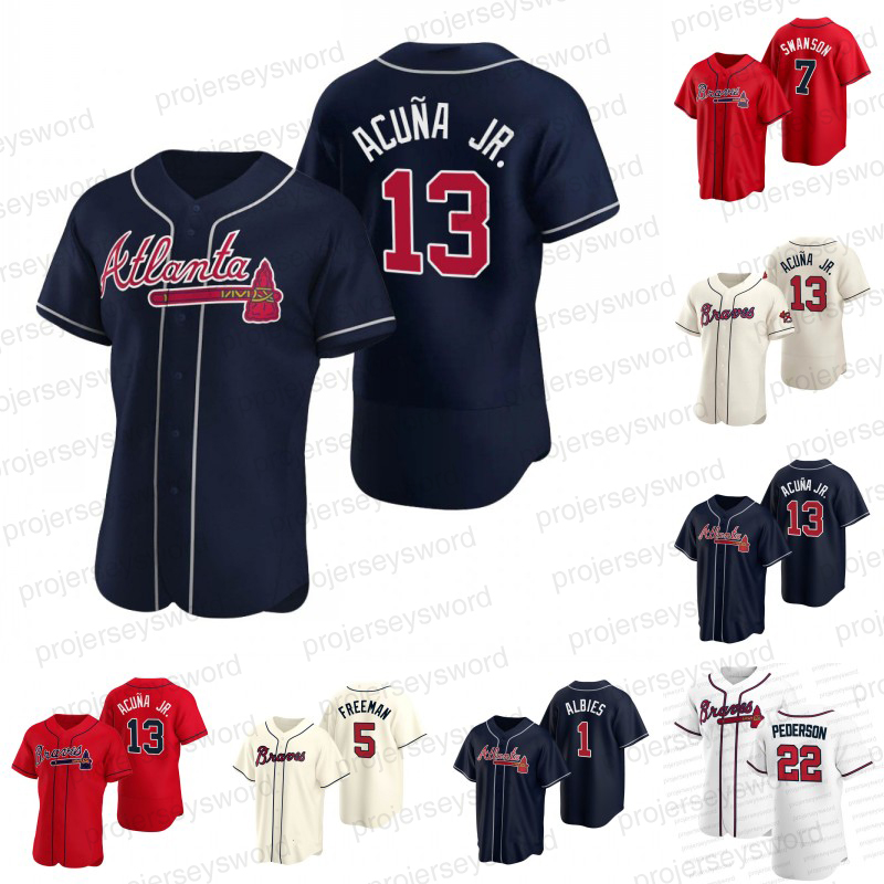 #13 Ronald Acuna Jr. JR Jersey Ozzie Albies Freddie Freeman Max Fried Chipper Jones Joc Pederson Austin Riley Ehire Adrianza Stephen Vogt Jorge Soler Baseball Jerseys, Mens cool base navy
#13 Ronald Acuna Jr. JR Jersey Ozzie Albies Freddie Freeman Max Fried Chipper Jones Joc Pederson Austin Riley Ehire Adrianza Stephen Vogt Jorge Soler Baseball Jerseys, Mens cool base navy