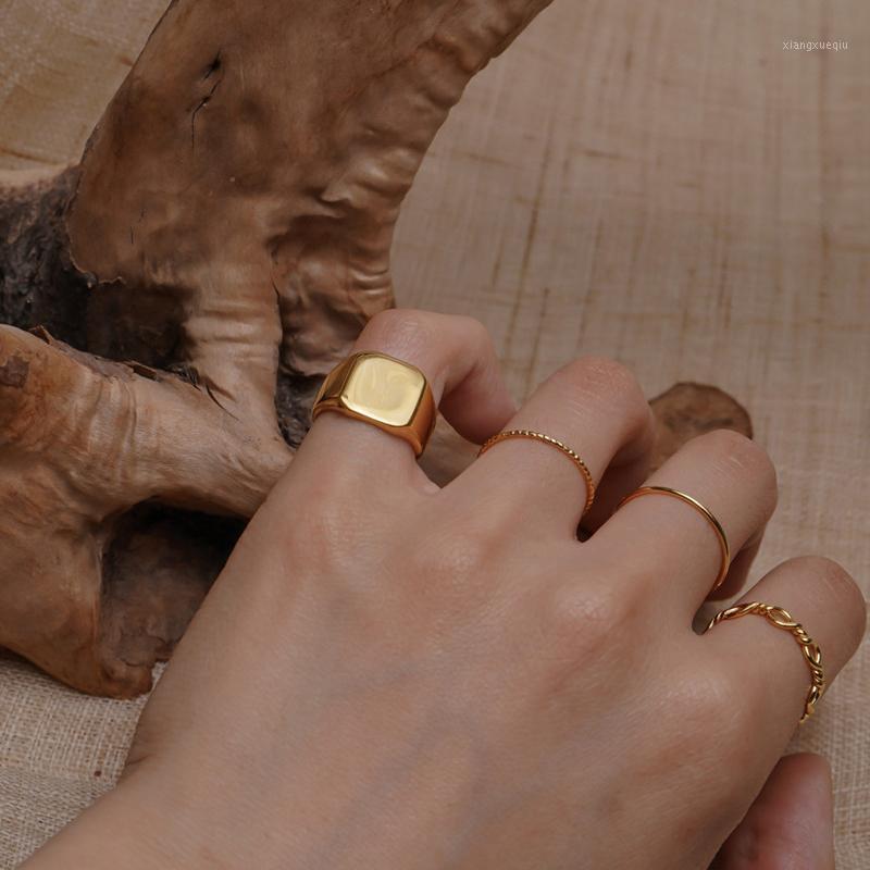 Cluster Rings Aide Gold Silver Color Wide Square Flat Polished Geometric For Women Vintage Stacking Adjustable 2022, Golden;silver
Cluster Rings Aide Gold Silver Color Wide Square Flat Polished Geometric For Women Vintage Stacking Adjustable 2022, Golden;silver