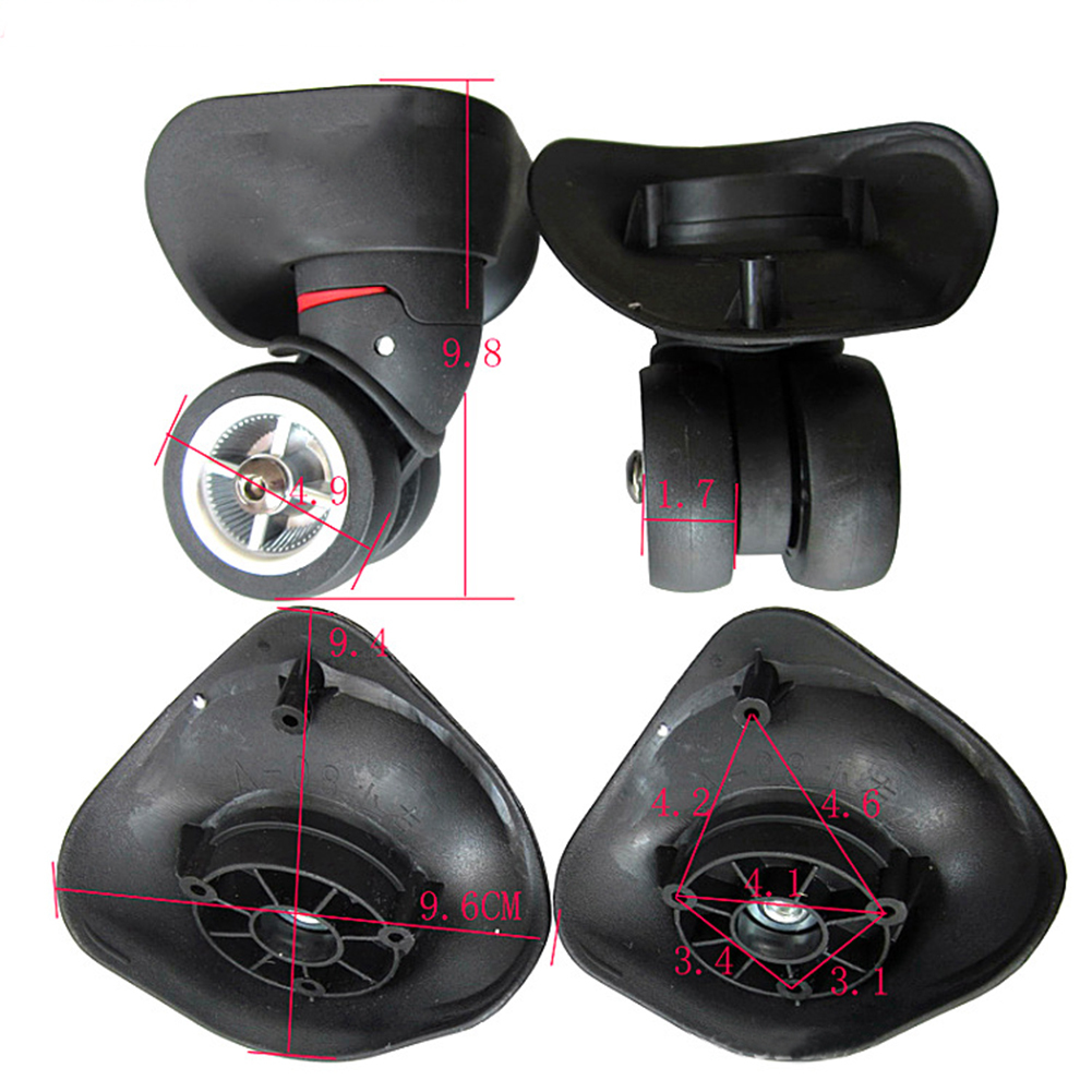 1 Pair 360 Degree Spinner Replacement Luggage Wheels Rubber Suitcase Repair Trolley Case Travel Luggage Left & Right Wheels 210306, Black
1 Pair 360 Degree Spinner Replacement Luggage Wheels Rubber Suitcase Repair Trolley Case Travel Luggage Left & Right Wheels 210306, Black