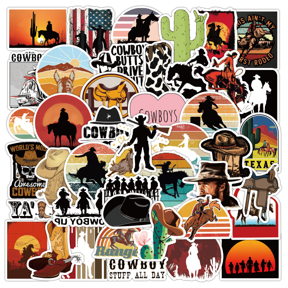 50PCS cowboy Stickers for wall bike car Laptop Guitar Luggage Waterproof Graffiti Sticker Decal
50PCS cowboy Stickers for wall bike car Laptop Guitar Luggage Waterproof Graffiti Sticker Decal