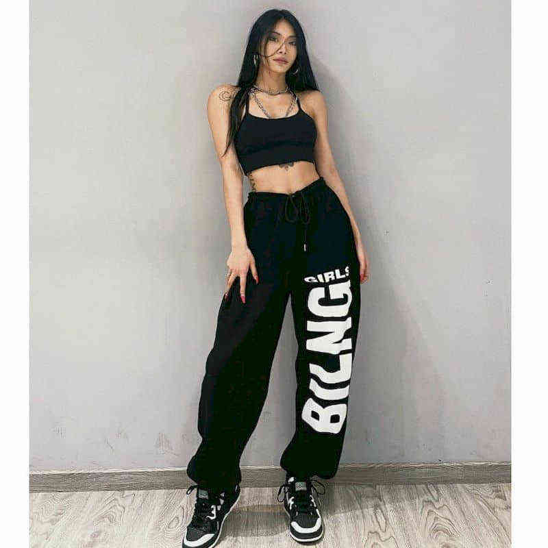 Spring Summer Pants Female Students Korean Harajuku Loose Casual Plus Fashion Streetwear Women Goth Sweatpants Trousers 211115