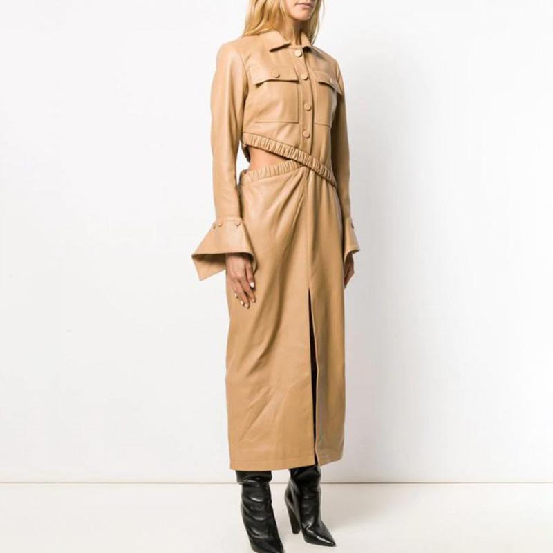 Women' Leather & Faux PU Two Piece Set For Women Asymmetrical Flare Sleeves Coats Split High Waist Skirts Female Suits 2021, Black
Women' Leather & Faux PU Two Piece Set For Women Asymmetrical Flare Sleeves Coats Split High Waist Skirts Female Suits 2021, Black