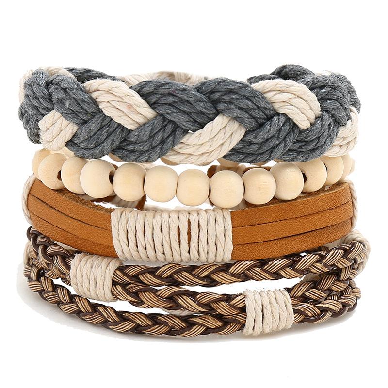 Bangle Vintage Leather Bracelets For Men Bohemian Multilayer Beads Wrap Punk Rope Jewelry Valentine's Day Gift Bangles
Bangle Vintage Leather Bracelets For Men Bohemian Multilayer Beads Wrap Punk Rope Jewelry Valentine's Day Gift Bangles