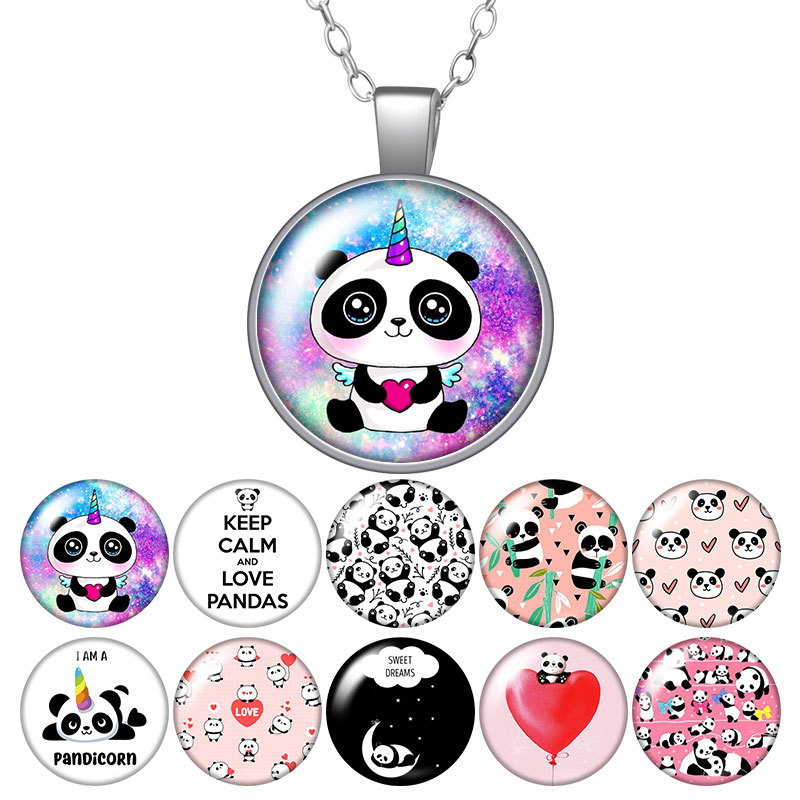 Lovely Panda Cute Patterns Round Pendant Necklace 25mm Glass Cabochon Silver Color Jewelry Women Party Birthday Gift 50cm
Lovely Panda Cute Patterns Round Pendant Necklace 25mm Glass Cabochon Silver Color Jewelry Women Party Birthday Gift 50cm