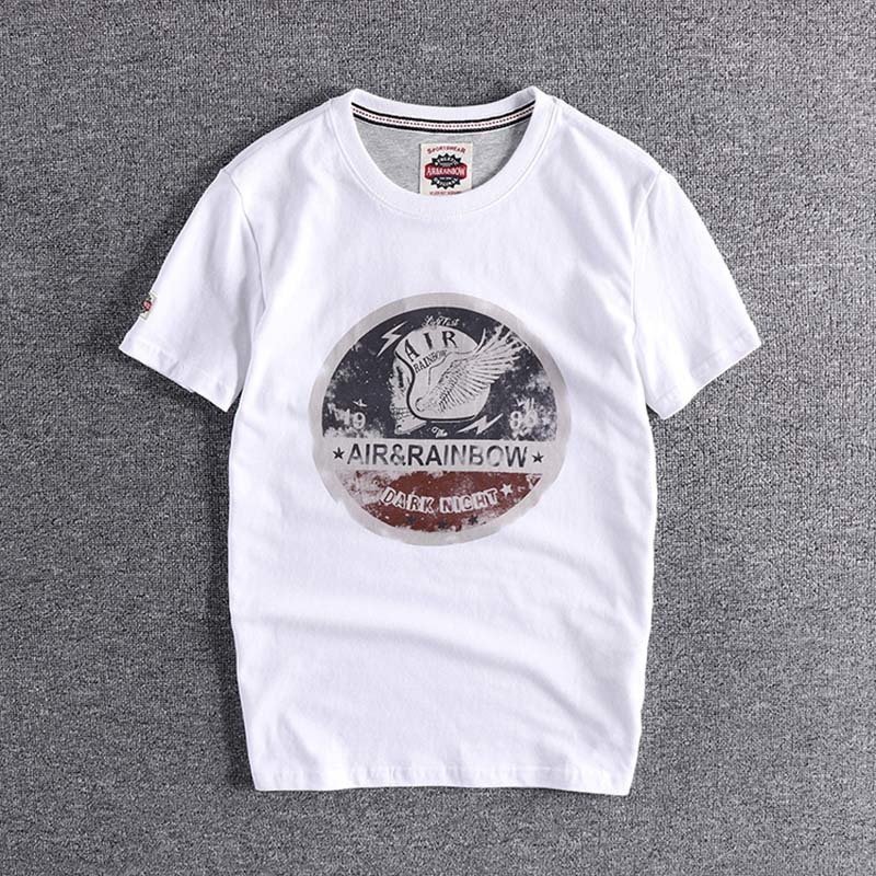 new arrival Printed European and American hip hop trend young men's slim short sleeve T-shirt bottom Tee wholesale tops T 210225
