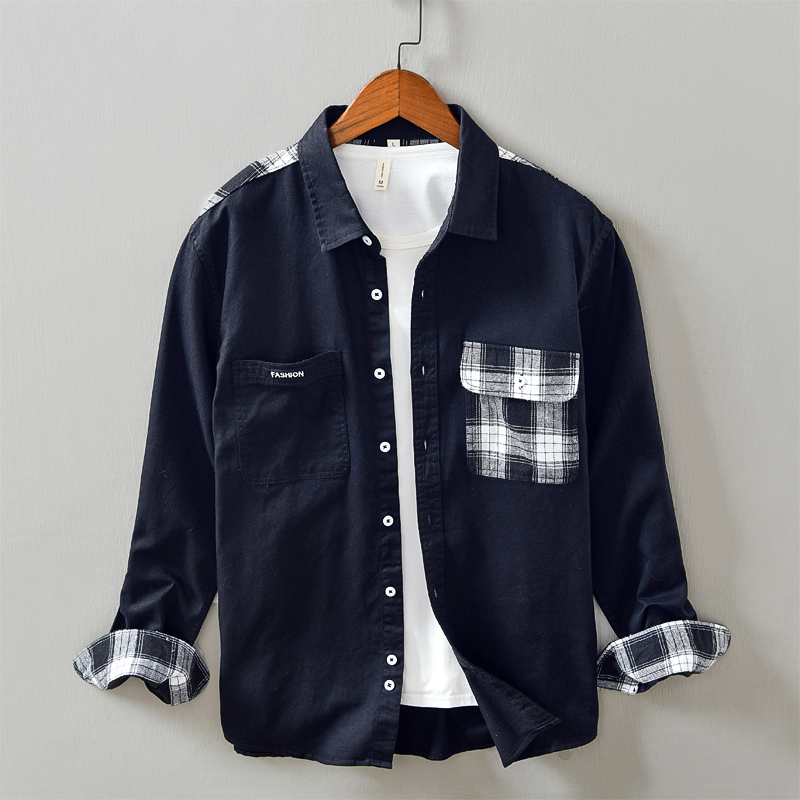 2021 New Long-sleeved Autumn 100% Cotton Black Solid Fashion Shirts for Men Casual Comfortable Shirt Mens Camisa Overhemd T0v0, Blue
2021 New Long-sleeved Autumn 100% Cotton Black Solid Fashion Shirts for Men Casual Comfortable Shirt Mens Camisa Overhemd T0v0, Blue