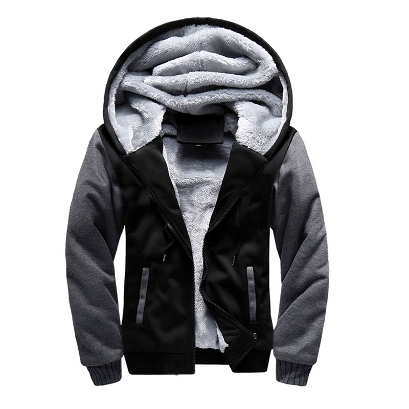 Warm Men Jackets Autumn Winter Casual Fleece Coats Mens Bomber Jacket Hoodies Fashion Hooded Male Outwear Slim Fit Hoody 3XL 4XL 201020
