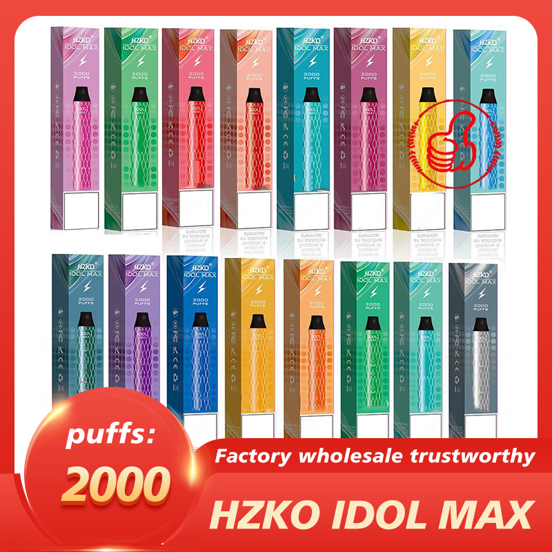 E Cigarettes 100% Authentic HZKO IDOL MAX Disposable Vape pen 1000mAh Battery 2000 Puff Pre-Filled 6.5ml Pod VS iqos Portable System By Carg
E Cigarettes 100% Authentic HZKO IDOL MAX Disposable Vape pen 1000mAh Battery 2000 Puff Pre-Filled 6.5ml Pod VS iqos Portable System By Carg