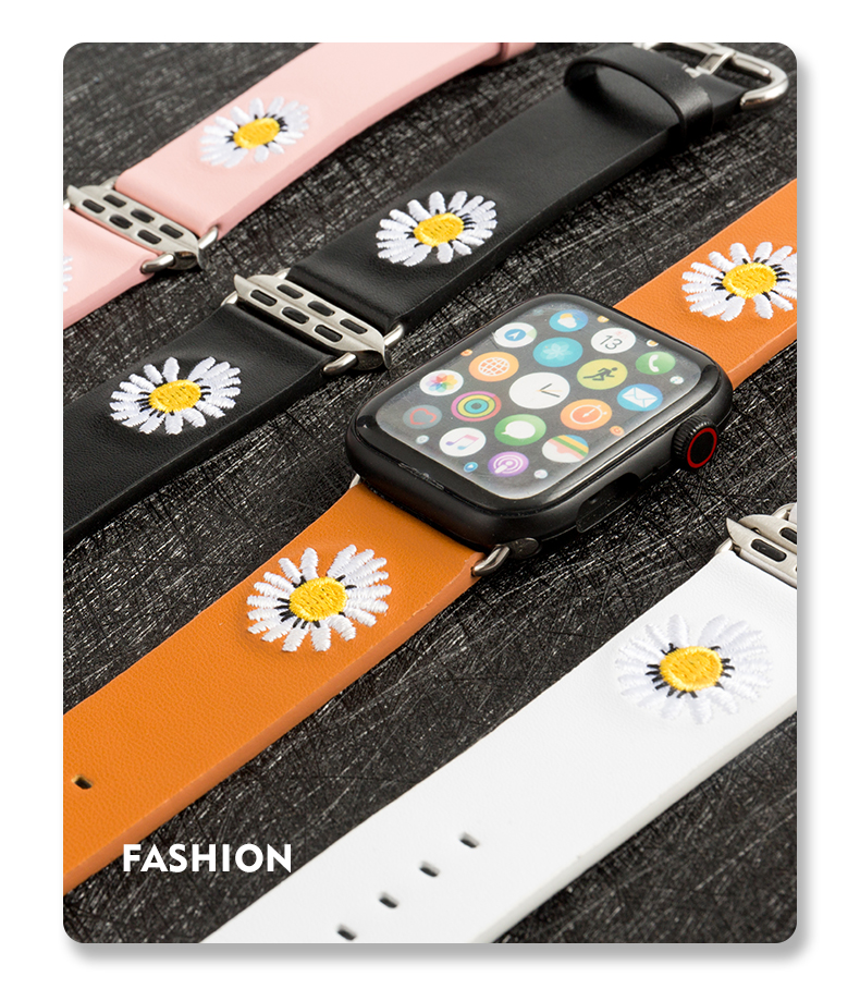 Suitable for Apple Watch Leather Daisy Pin Buckle Black Brown White Pink 38-40mm 42-44mm
Suitable for Apple Watch Leather Daisy Pin Buckle Black Brown White Pink 38-40mm 42-44mm
