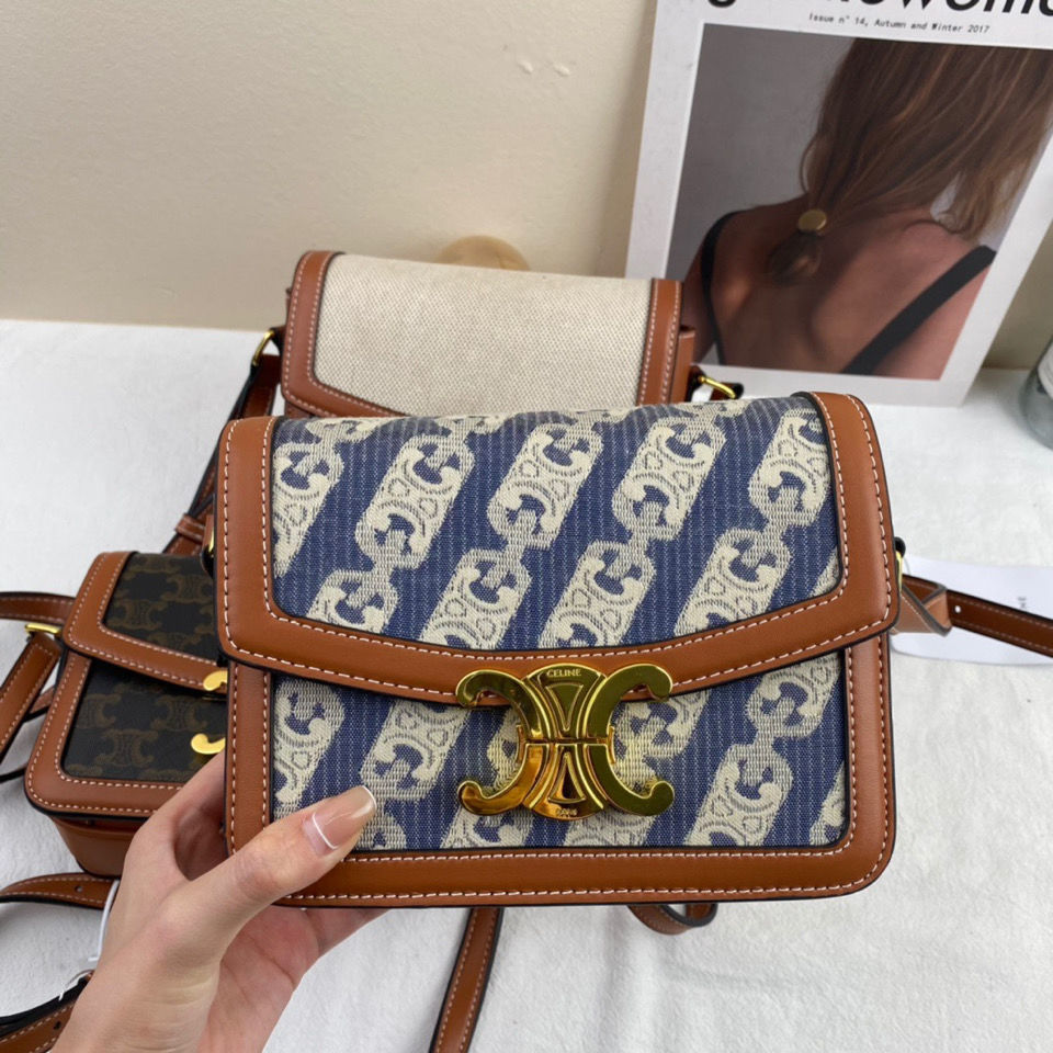Celin Luxurys Designers Hand Leather Bags Advanced Women's Old Flower Retro One Shoulder Messenger Bag Small Square Lisa Bean Curd Zmm, Laohua gift box 18.5 x 14 x 6
Celin Luxurys Designers Hand Leather Bags Advanced Women's Old Flower Retro One Shoulder Messenger Bag Small Square Lisa Bean Curd Zmm, Laohua gift box 18.5 x 14 x 6