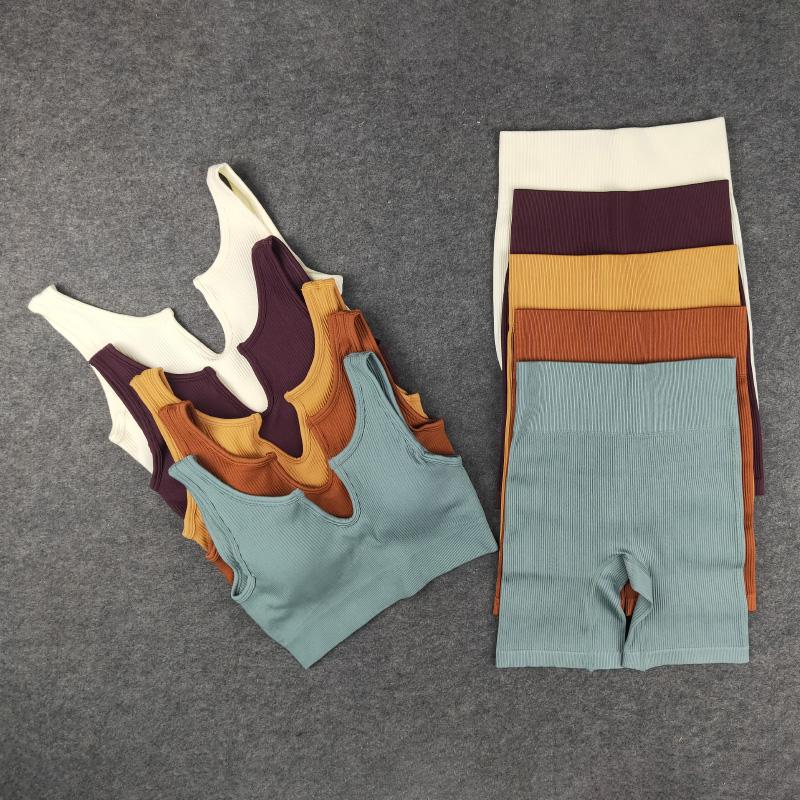Yoga Outfit 2021 Sport For Woman Seamless Ribbed Set High Waist Sports Bra And Shorts Workout Leggings Women Gym Clothing, U short set-brown
Yoga Outfit 2021 Sport For Woman Seamless Ribbed Set High Waist Sports Bra And Shorts Workout Leggings Women Gym Clothing, U short set-brown