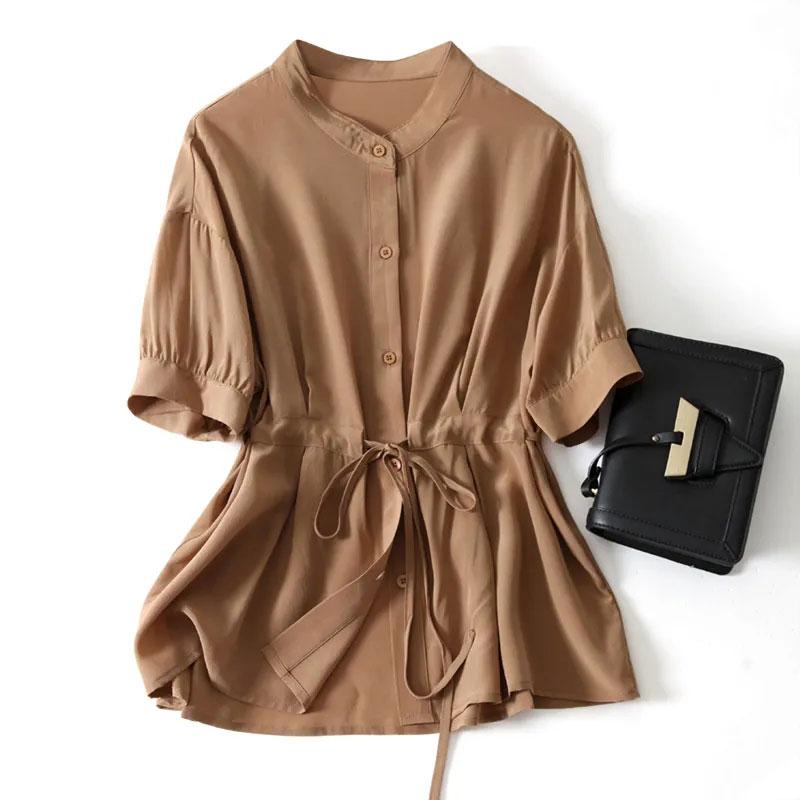 Women's Blouses & Shirts 2021 Summer Blouse Korean Fashion Drawstring Waist Round Neck Small Shirt French Retro Casual Chiffon Female Plus S, Khaki
Women's Blouses & Shirts 2021 Summer Blouse Korean Fashion Drawstring Waist Round Neck Small Shirt French Retro Casual Chiffon Female Plus S, Khaki