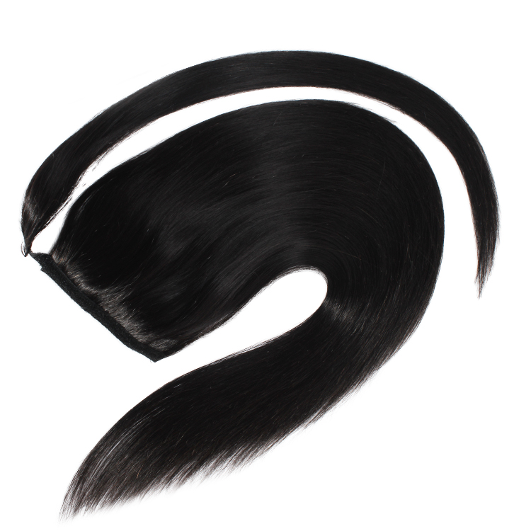 Celebrity fashion brazilian swoop ponytail 10-22inch wraps straight pony tail hairpiece clip in drawstring ponytails hair extension 120g