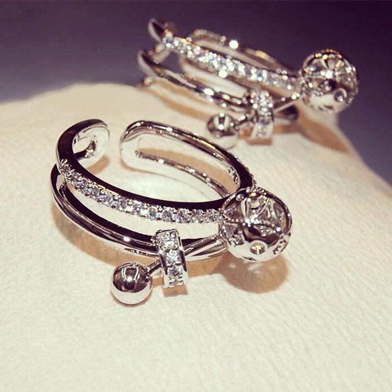 Cluster Rings Huitan Korea Romantic Adjustable Opening Women Ring Micro Paved CZ Cute Party Exquisite Present Female Resizable Jewelry, Golden;silver
Cluster Rings Huitan Korea Romantic Adjustable Opening Women Ring Micro Paved CZ Cute Party Exquisite Present Female Resizable Jewelry, Golden;silver