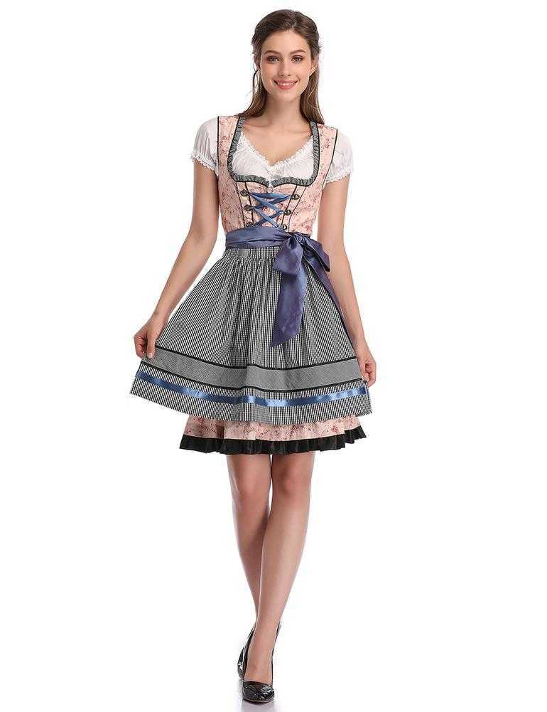 KOJOOIN Women's Vintage German Dirndl Dress Costumes for Bavarian Oktoberfest Halloween Carnival G0925
KOJOOIN Women's Vintage German Dirndl Dress Costumes for Bavarian Oktoberfest Halloween Carnival G0925