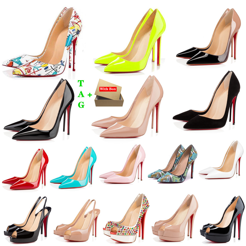 Classic Woman Red Bottom High Heels Designers Brand Peep-toes Sandals Sexy Pointed Toe Reds Sole 8cm 10cm 12cm Pumps Luxurys Womens Wedding Dress Shoes Nude Black