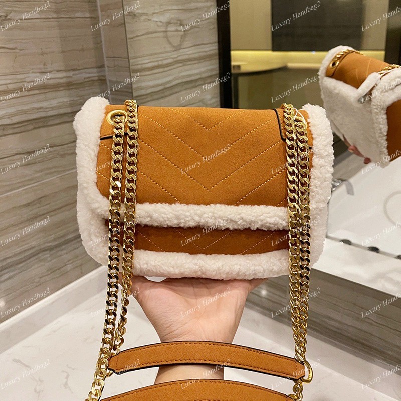 2021 Fall Winter Lambswool Niki Chains Bags Calfskin Top Real Leather Flap Jumbo Small Large Capacity Famous Designer Clutch Luxury_handbags 28C/23C, 23cm brown
2021 Fall Winter Lambswool Niki Chains Bags Calfskin Top Real Leather Flap Jumbo Small Large Capacity Famous Designer Clutch Luxury_handbags 28C/23C, 23cm brown