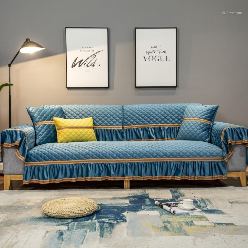 Chair Covers Winter Thicken Velvet Quilted Sofa Cover Ruffle Skirt Anti-slip Couch Sectional Towel Universal Car Sear
Chair Covers Winter Thicken Velvet Quilted Sofa Cover Ruffle Skirt Anti-slip Couch Sectional Towel Universal Car Sear
