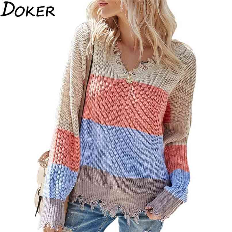 Autumn Vintage Striped Pullover Sweater Women V-neck Long Sleeve Backless Female Casual Loose Knitted 210603, Pink
Autumn Vintage Striped Pullover Sweater Women V-neck Long Sleeve Backless Female Casual Loose Knitted 210603, Pink